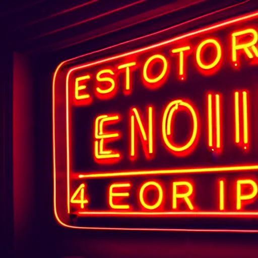 Prompt: neon sign with caption'error 4 0 4 ', photography, ultra detailed, cinematic