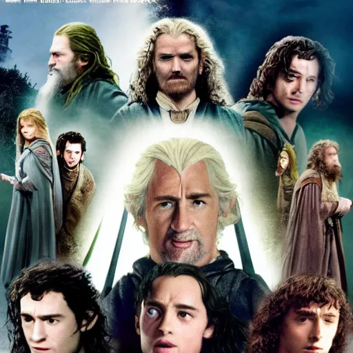 Prompt: movie poster of the lord the rings lgbtq + sjw remake, inclusive and diverse cast, highly detailed faces, trending on behance, by peter jackson, by roland emmerich
