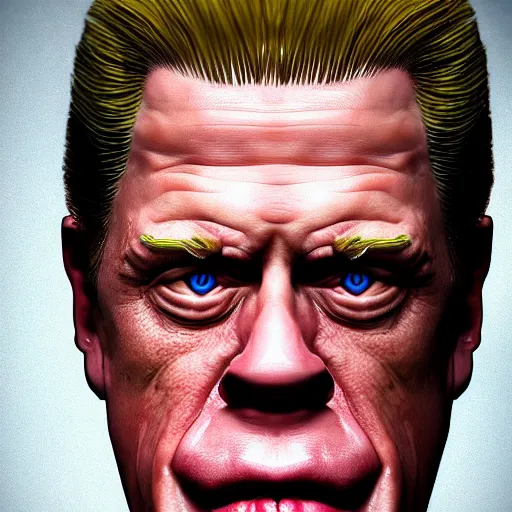 Image similar to the lovechild of john cena ron perlman steve buscemi and christopher walken, realistic, hyperrealistic, 8 k resolution, hd quality, very detailed, highly detailed, intricate details, real life, real world, trending on artstation, 7 0 s photo