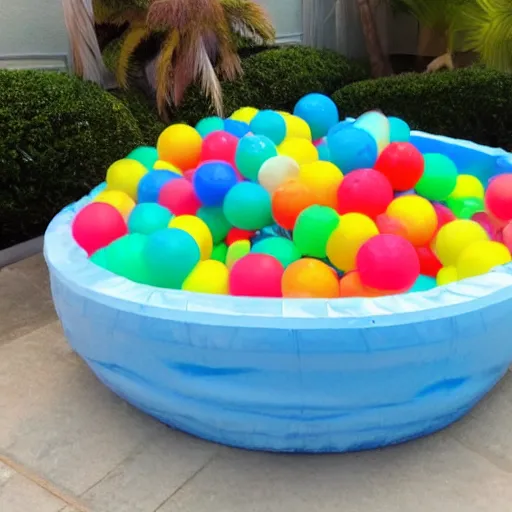 Prompt: the ocean but it's a plastic ball pit