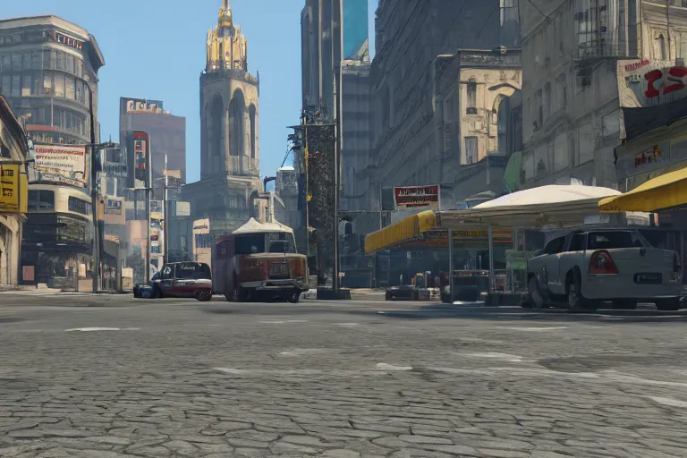 Image similar to screenshot of Grand Theft Auto 9: Brussels, for ps5, Highly Detailed, Unreal engine 5, HD, 8k, GTX 3090