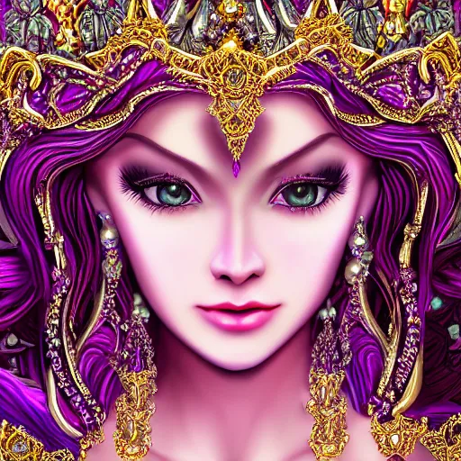 Image similar to princess of amethyst, gorgeous, ornate, intricate, detailed, stunning, masterpiece, 4 k