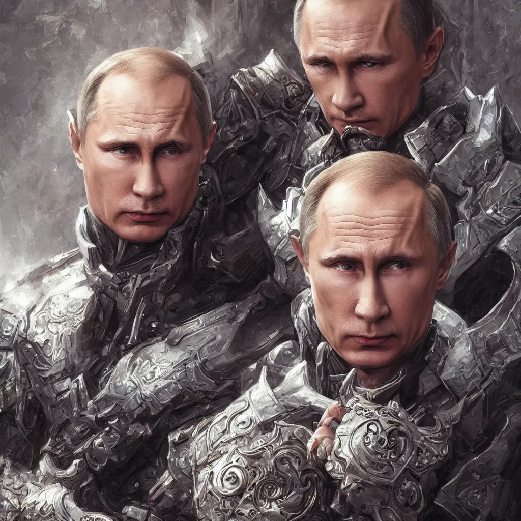 Image similar to Vladimir putin as a ruggedly handsome hero, intricate, elegant, highly detailed, centered, digital painting, artstation, concept art, smooth, sharp focus, illustration, art by artgerm and donato giancola and Joseph Christian Leyendecker, Ross Tran, WLOP