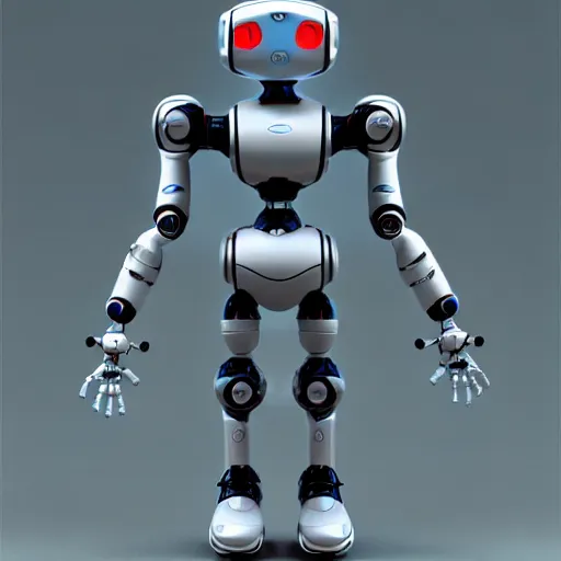 Image similar to 3D Kid Robot, by Tzeholai, Zmonzheng, smoth, concept art, Trend on Behance 3d Art, C4D