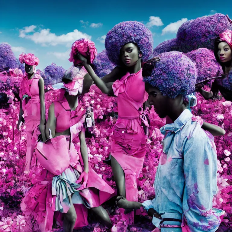 Image similar to fragrance advertising campaign by richard mosse