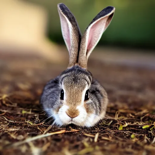Image similar to rabbit looks like a ball, cartoon style