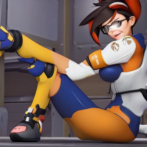 Prompt: b usty tracer from overwatch r 3 4 h entai not safe for work p orn ussy 1 girl trending on rule 3 4