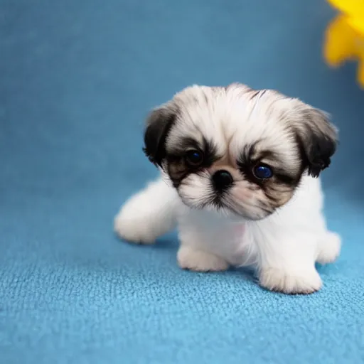 Image similar to electronic shih tzu puppy, 8 k