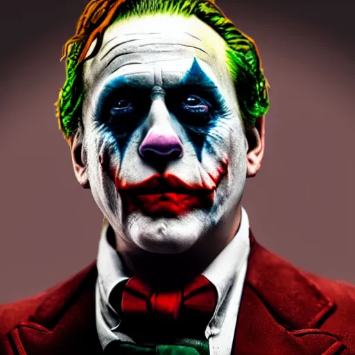 Image similar to the joker movie scene boris johnson as the joker, super villain, dc comics, marvel, photorealistic, villain, 8 k