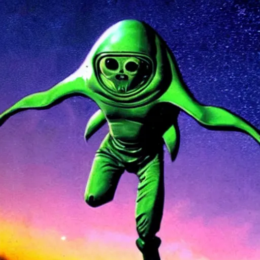 Image similar to extraterrestrial zeta reticulan alien, arrested by special forces