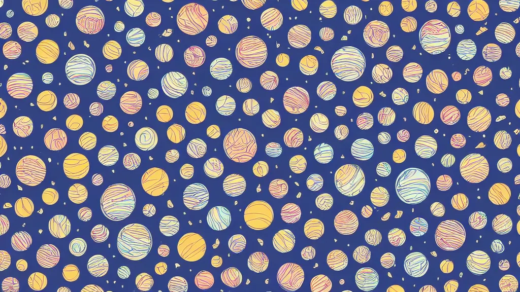 Image similar to a seamless planet pattern, circular, space, artstation, digital art.