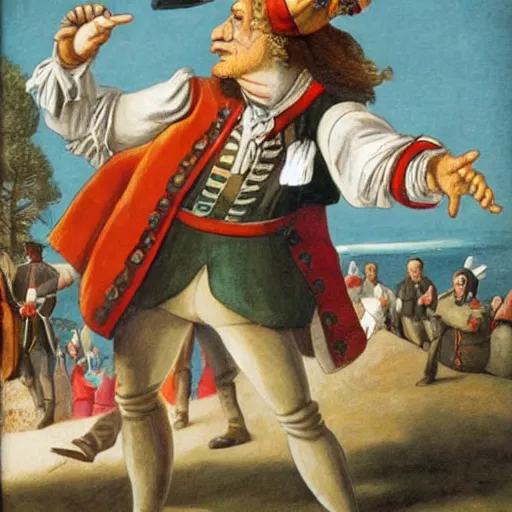 Image similar to Gulliver captured by the liliputians