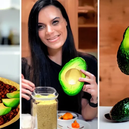 Image similar to internet celebrity nikocado avocado mukbang
