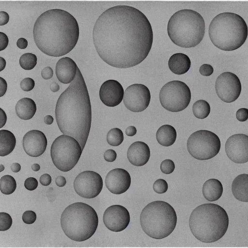 Prompt: gray circle orbited by many gray circles, bohr model, orbiting, moons, coherent