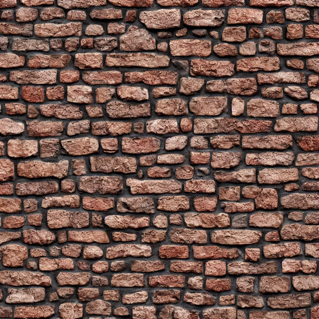 Prompt: a brick wall stone tile texture irregular diffuse albedo high detail 8k macro details