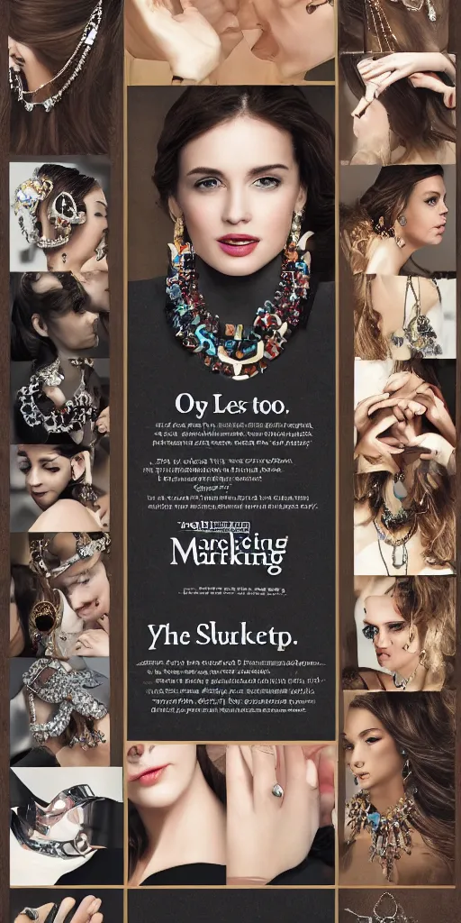 Prompt: The best marketing poster made for jewelry ads