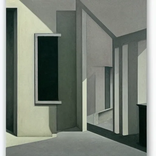 Image similar to surreal concrete maze by edward hopper