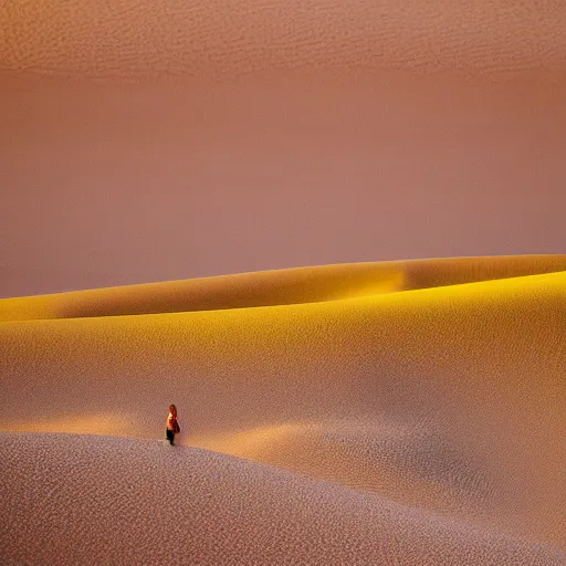 Image similar to landscape of a desert with dunes made out of Orbeez, photography