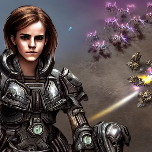 Prompt: emma watson in starcraft 2