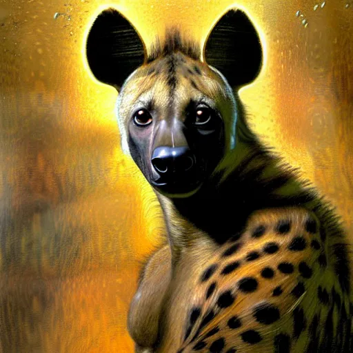 Prompt: portrait of a male hyena in a public bath. shadowrun furaffiniy cyberpunk fantasy highly detailed painting by gaston bussiere craig mullins jc leyendecker gustav klimt artgerm greg rutkowski john berkey, bergey, craig mullins, ruan jia, raymond swanland, jeremy mann, tom lovell, alex malveda