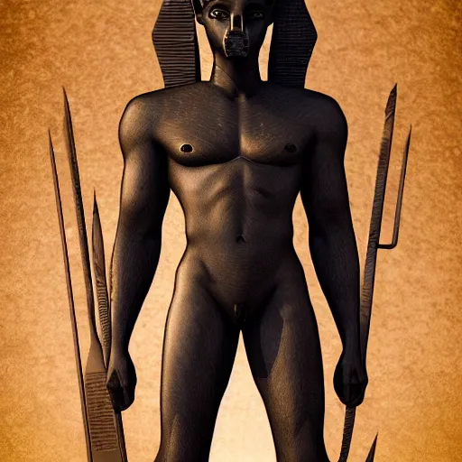 Prompt: the god of Anubis,human, artstation