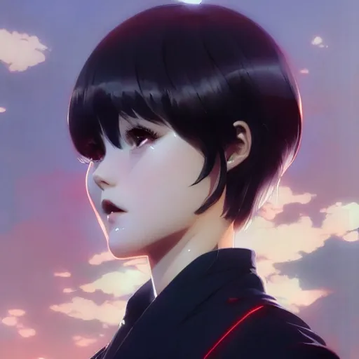 Image similar to what is the cause of the end of our reality? by wlop, ilya kuvshinov, artgerm, krenz cushart, greg rutkowski, hiroaki samura, range murata, james jean, katsuhiro otomo, erik jones