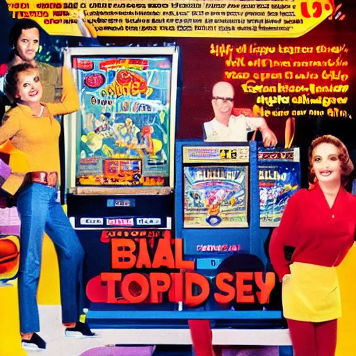 Image similar to ballys pinball ad for turkey shoot ( 1 9 8 2 ) high quality 8 k scan