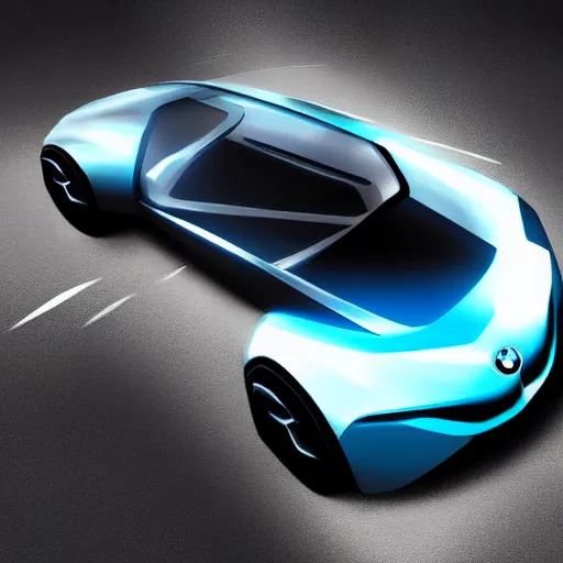 Image similar to BMW concept car, futuristic, digital art, trending on artstation