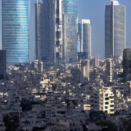 Prompt: cyberpunk tel aviv