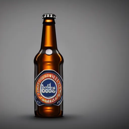 Prompt: render of beer bottle without label, photorealistic, hq