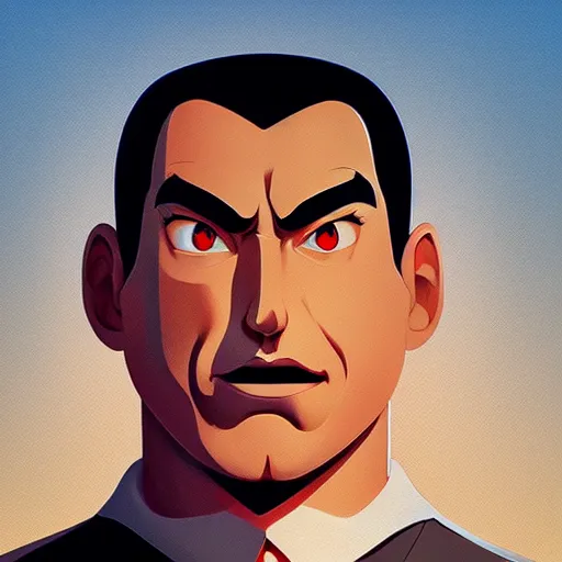 Image similar to face icon stylized minimalist goldfinger, loftis, cory behance hd by jesper ejsing, by rhads, makoto shinkai and lois van baarle, ilya kuvshinov, rossdraws global illumination