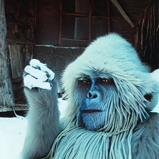 Image similar to expired fuji Film portrait of Yeti in Nepal village