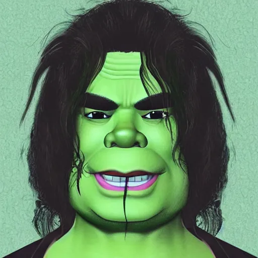 shrek as michael jackson, very detailed face, symetry!! | Stable Diffusion