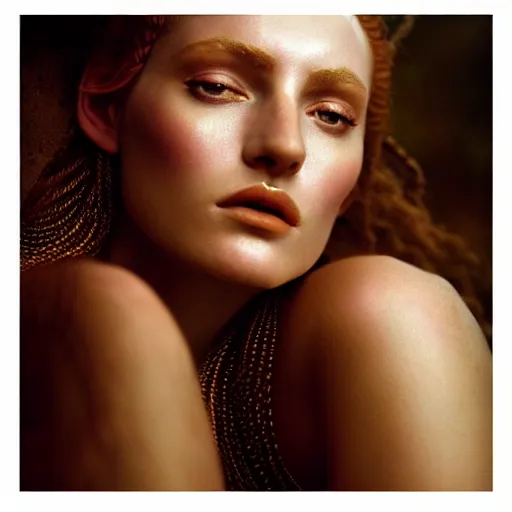 Prompt: photographic portrait of a stunningly beautiful renaissance female with celtic tribal makeup in soft dreamy light at sunset, contemporary fashion shoot, by edward robert hughes, annie leibovitz and steve mccurry, david lazar, jimmy nelsson, breathtaking, 8 k resolution, extremely detailed, beautiful, establishing shot, artistic, hyperrealistic, beautiful face, octane render