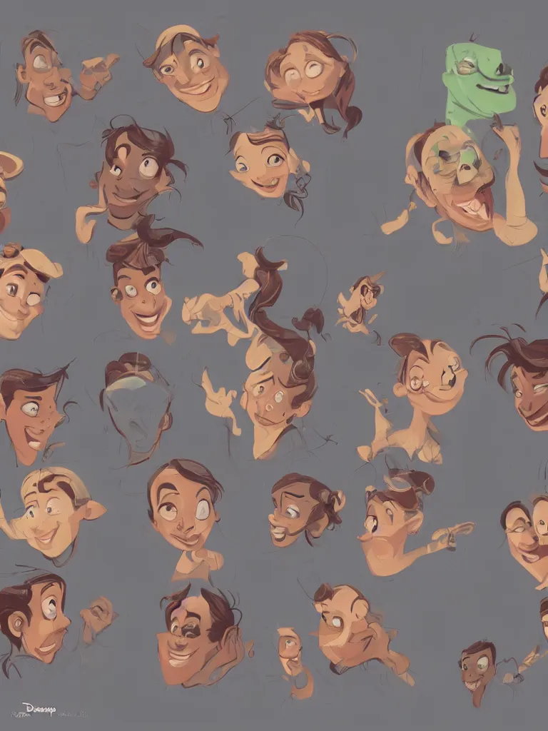 Prompt: happy faces filling the screen, by disney concept artists, blunt borders, rule of thirds, beautiful light