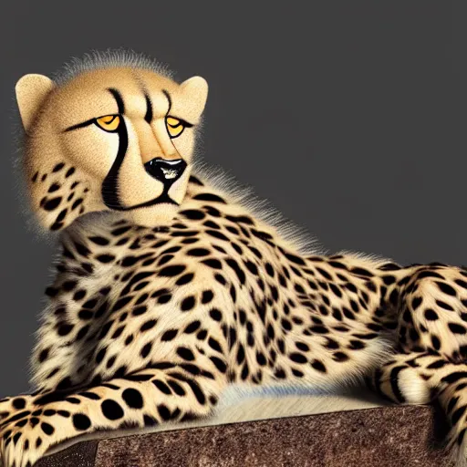 Prompt: cheetah with dreadlocks, realistic