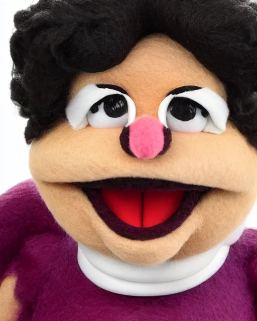 Image similar to phyllis vance as a muppet. highly detailed felt. hyper real photo. 4 k.