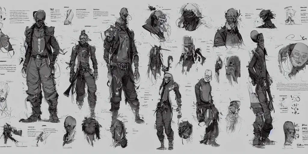 Image similar to h. levi smiley character sheet, concept design, contrast, kim jung gi, greg rutkowski, zabrocki, karlkka, jayison devadas, trending on artstation, 8 k, ultra wide angle, pincushion lens effect