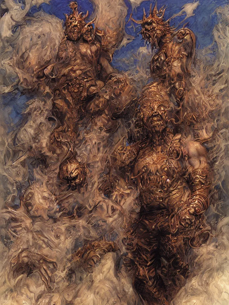 Prompt: Potrait of a Happy Monster Boy, by Donato Giancola