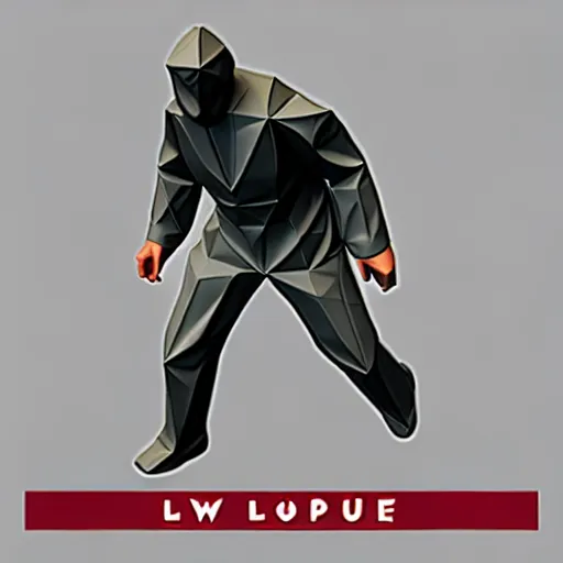 Prompt: low poly logue cover art