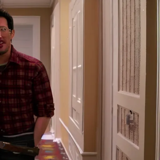 Prompt: A still of Markiplier in The Shining