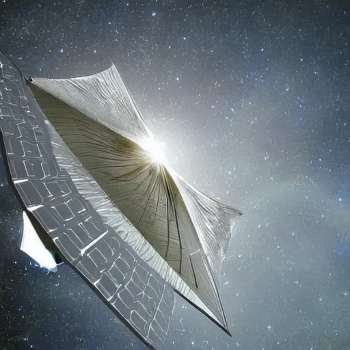 Image similar to giant solar sail floating in space