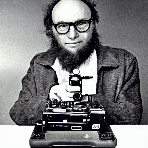Prompt: Isaac Asimov programing IA, photograph, nikon camera, highly detalied