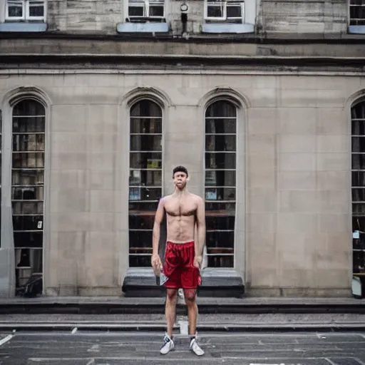 Prompt: “kick-boxer Emory Andrew Tate III standing in Liverpool city centre, beautiful, gorgeous, 8k”