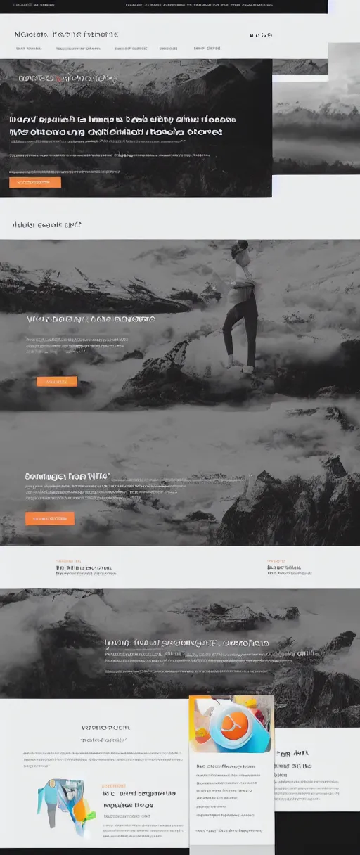 Image similar to clean modern website design, homepage