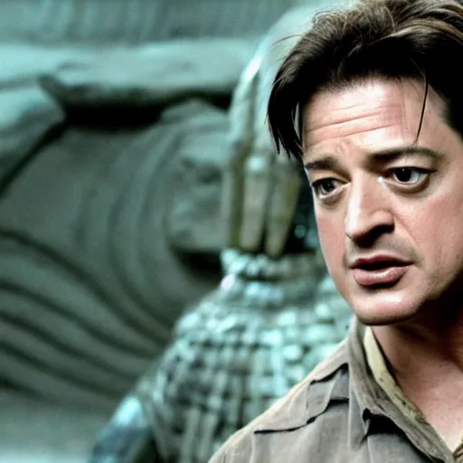 Image similar to Brendan Fraser in The Mummy reboot