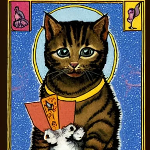 Prompt: kitten tarot card