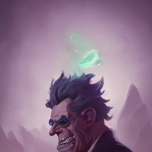 Prompt: portrait of Rick Sanchez, art by greg rutkowski, matte painting, trending on artstation