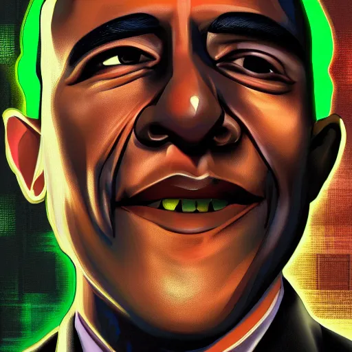 Prompt: barack obama on the cover art of the videogame System Shock 2 (1999), photorealistic, hd, 4k