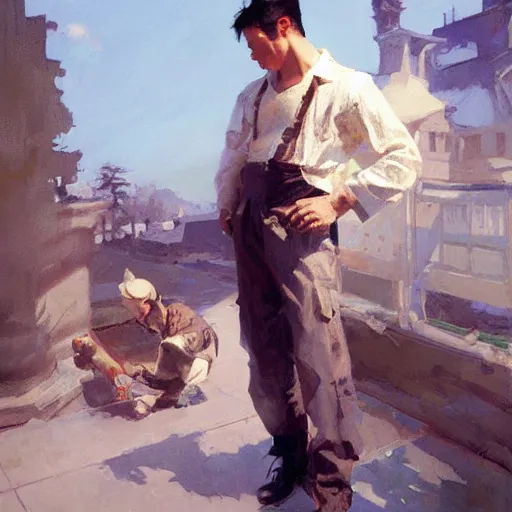 Image similar to spring light, painting by aramaki, shinji, craig mullins, j. c. leyendecker